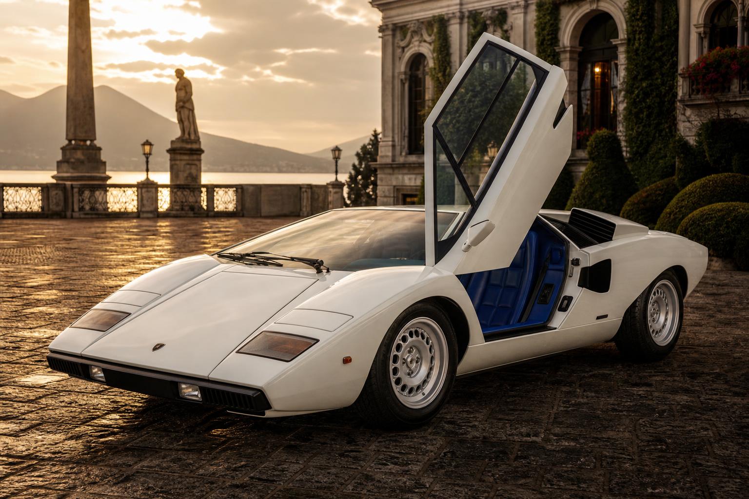 Bianco over Blu: The Lamborghini Countach LP400