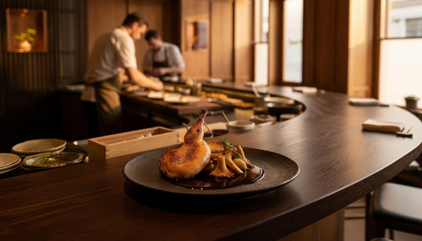 The grilled quail dish at Frantzén.