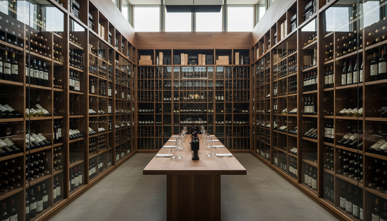 The extensive and modern wine cellar at Steirereck.