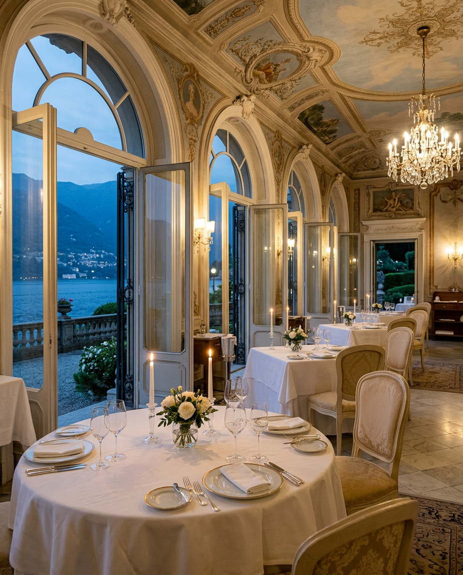 The Veranda dining room at Villa d'Este