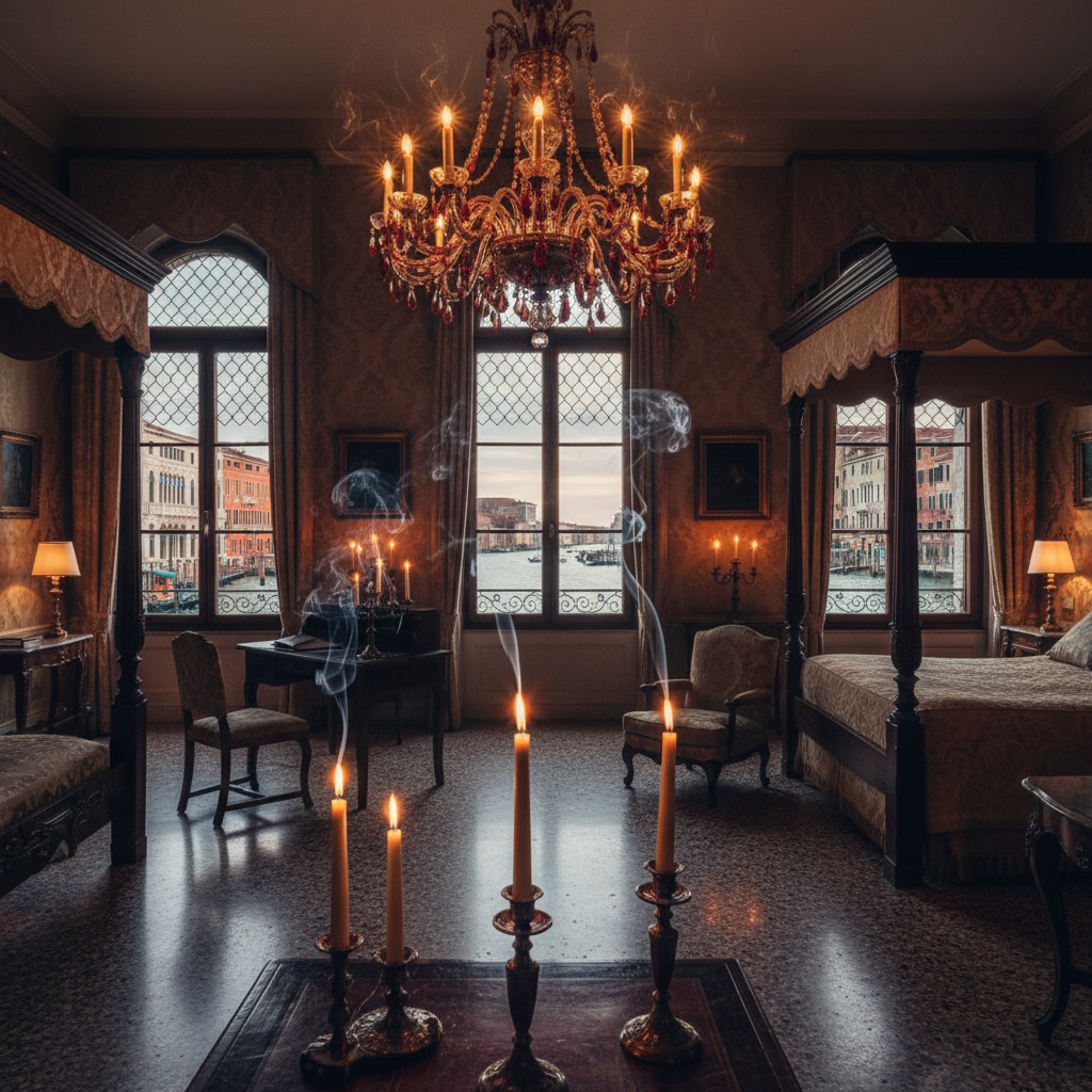 A beautifully appointed suite at The Gritti Palace, with antique furnishings and a view of the Grand Canal.